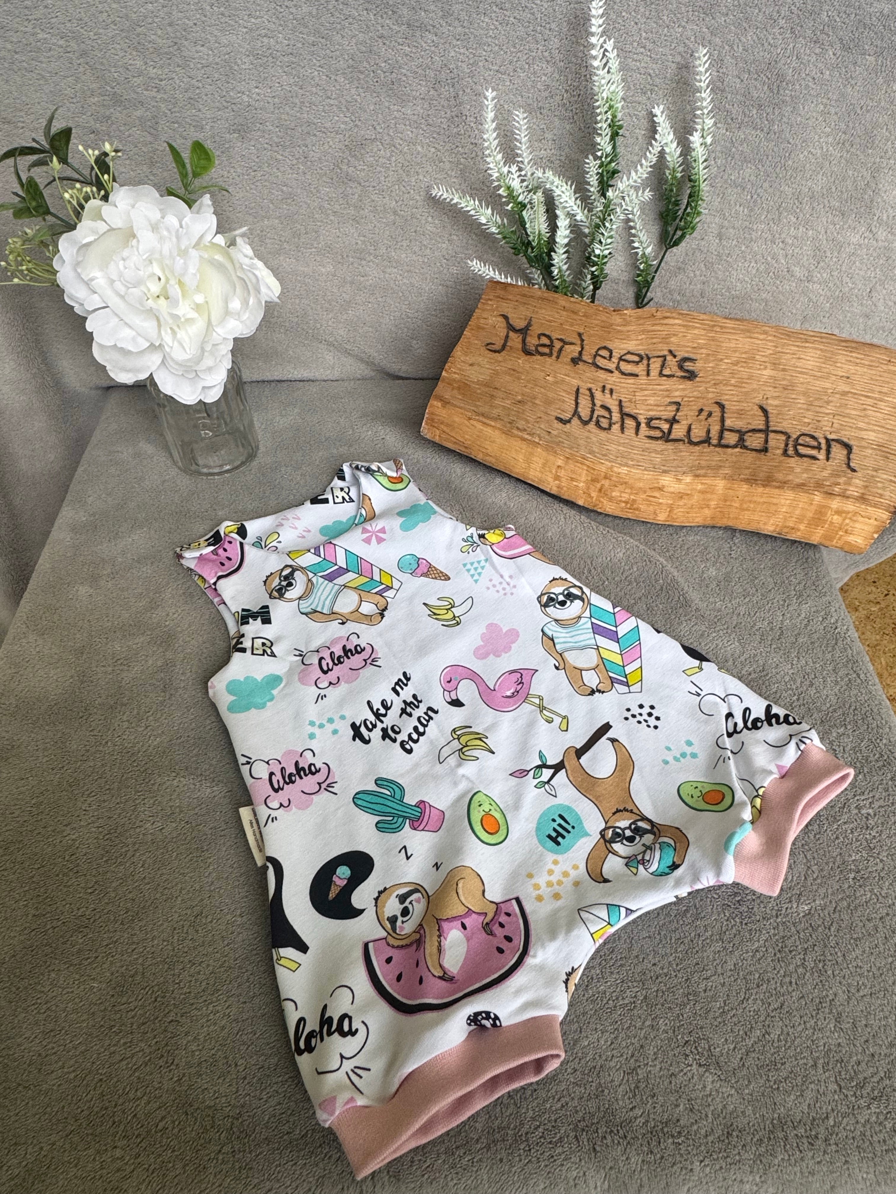 Sommerstrampler Faultier Größe 62
